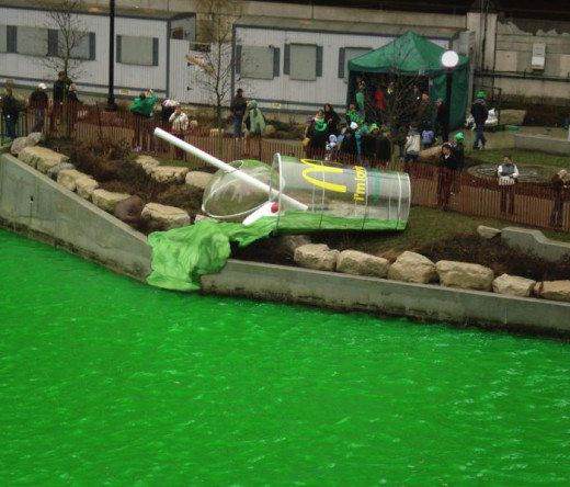Guerrilla-Marketing-for-McDonalds-Giant-Shamrock-Shake-Makes-River-Green