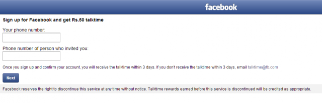facebook-talktime-offer