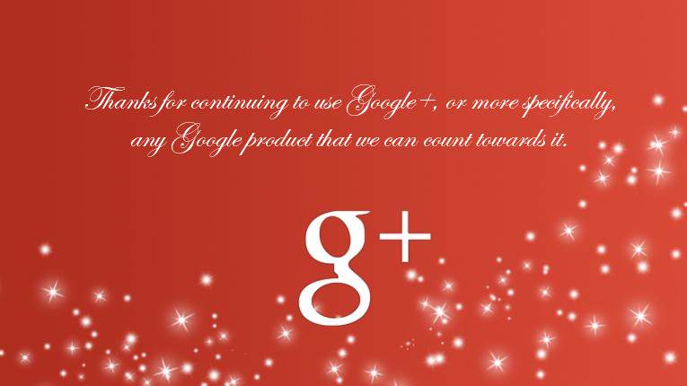 GooglePlus Yılbaşı Kartı