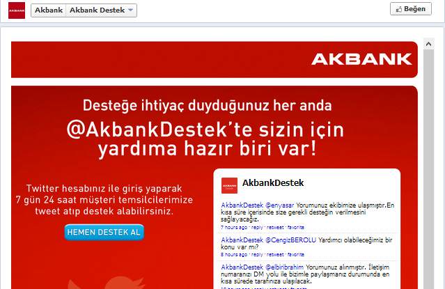 akbank destek