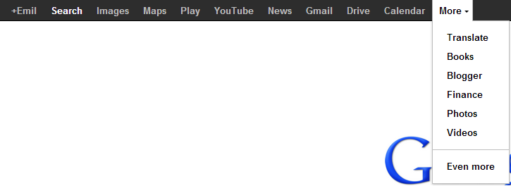 Eski Google Navigasyon Bar