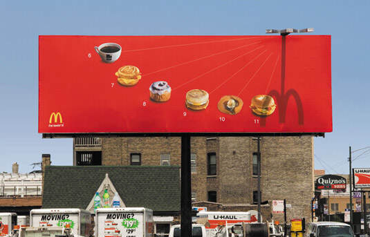 McDonald's sundial billboard