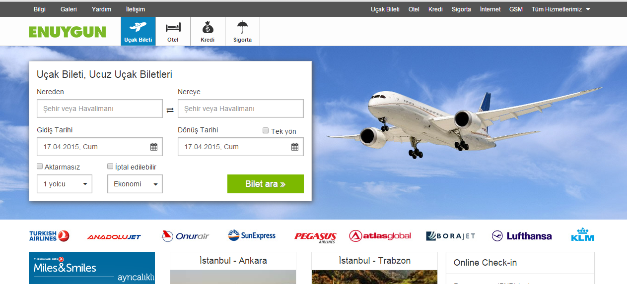 enuygun web